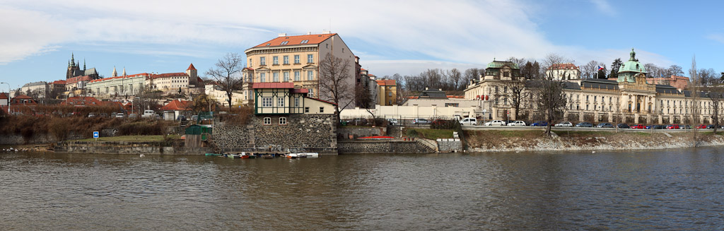 Czech Republic - Prague - More buildings on river